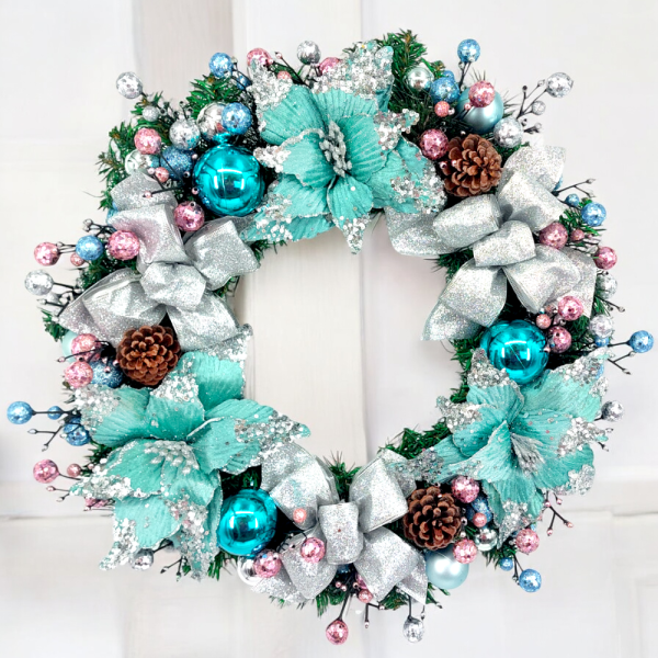50cm聖誕花圈(PVC)-32155-A