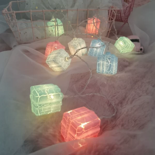 LED 20燈禮物盒裂紋電池燈附USB-暖光-SCX-118C