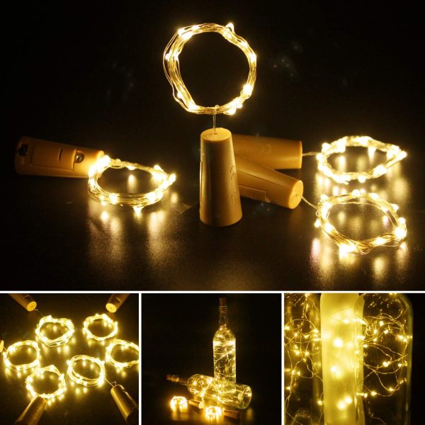 LED 20燈銅線酒瓶電池燈-暖光-SCX-130WW