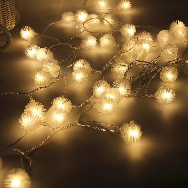LED 20燈蒲公英電池燈附USB-暖光-SCX-110A