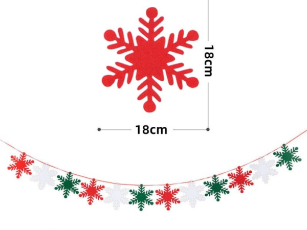 聖誕佈置旗-聖誕雪花