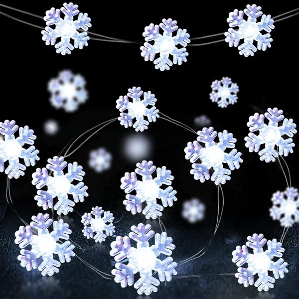 LED 20燈雪花銅線電池燈+USB-白光-SCX-70C