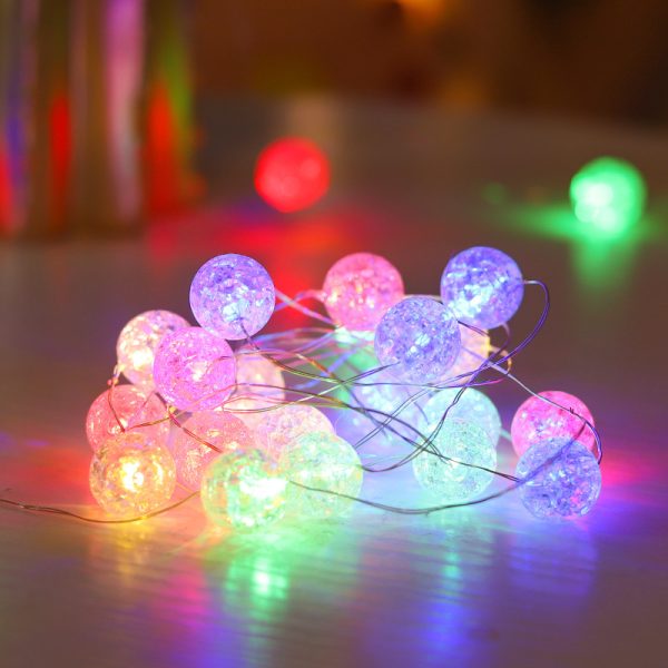 LED 20燈氣泡球銅線電池燈+USB-彩光-SCX-70A