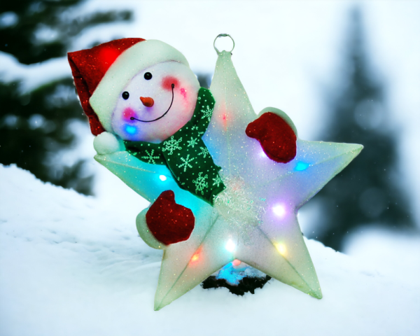 LED 雪人抱星星-七彩-SCX-47