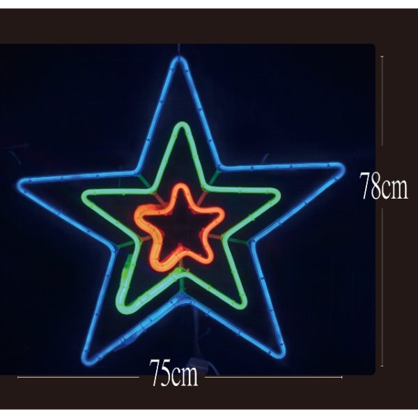 LED 柔性管燈造型燈-LED 三環五角星-SCM-105-110V