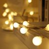 LED 100燈珍珠燈-暖白光-110V (附IC控制器)-透明線